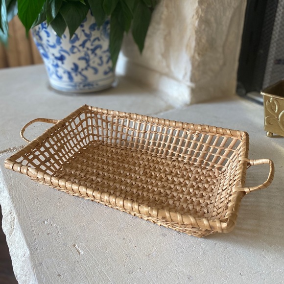 Wicket Basket Tray with Handles - Picture 2 of 7